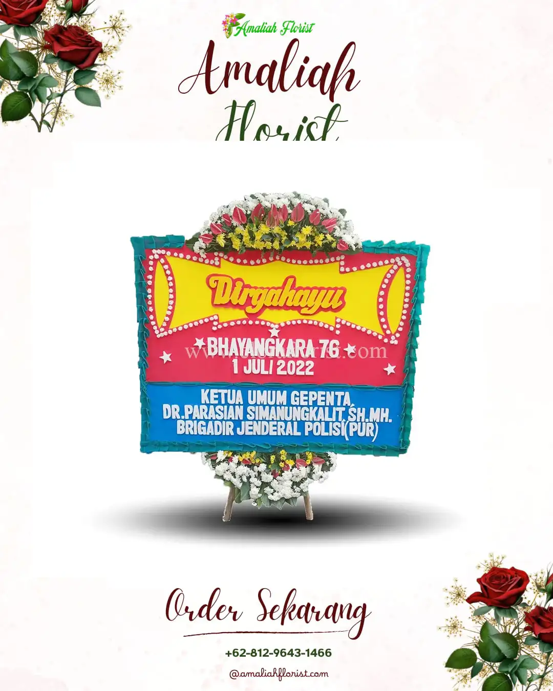 Papan Bunga HUT Ulang Tahun Kotawaringin Lama